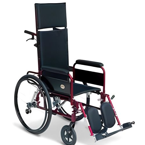 carrozzina con schienale reclinabile