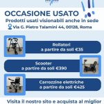 Vendita ausili rigenerati: carrozzine elettriche, rollator, scooter per mobilità